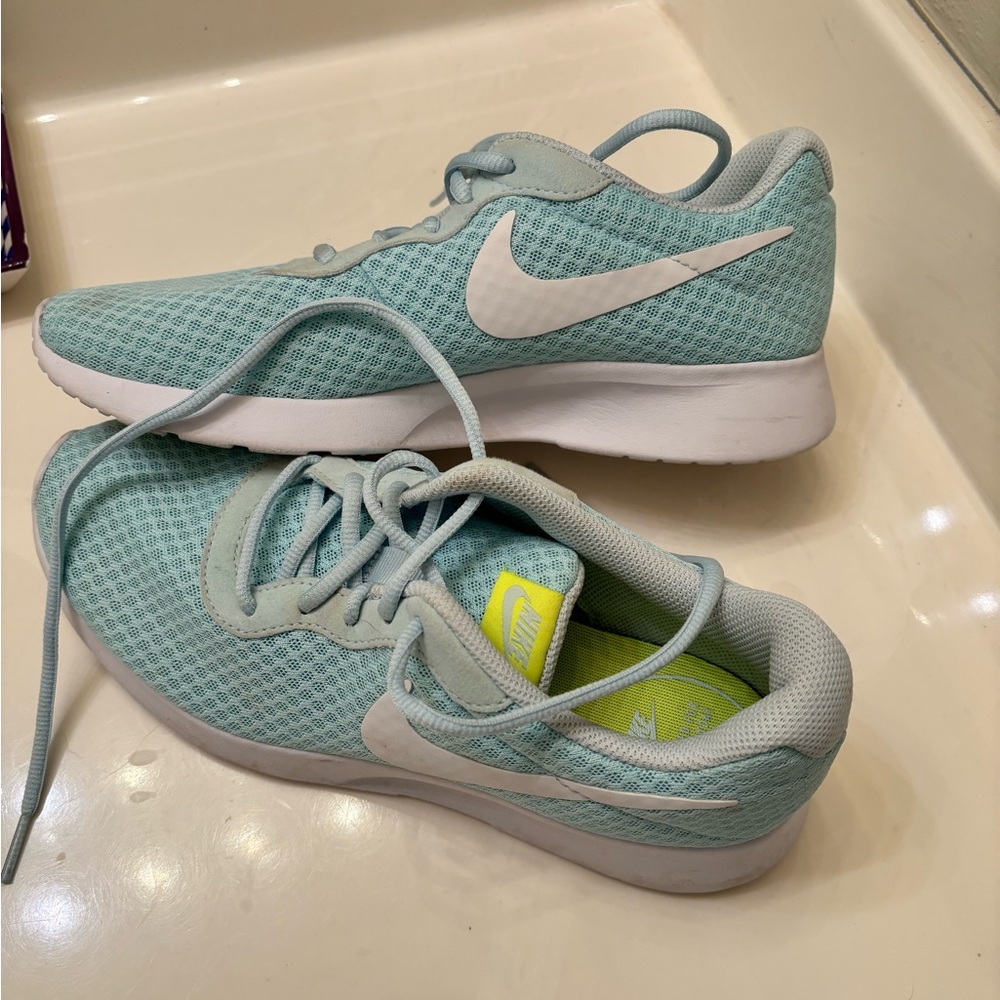 Nike Light Blue and White Athletic Shoes